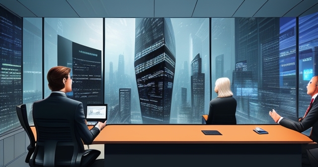 一個插畫幾顯示加密貨幣財庫的概念