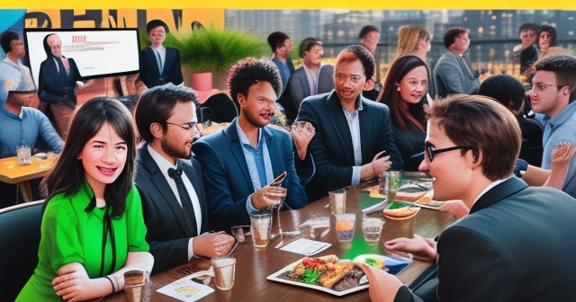 兩位企業家正在交換名片的特寫