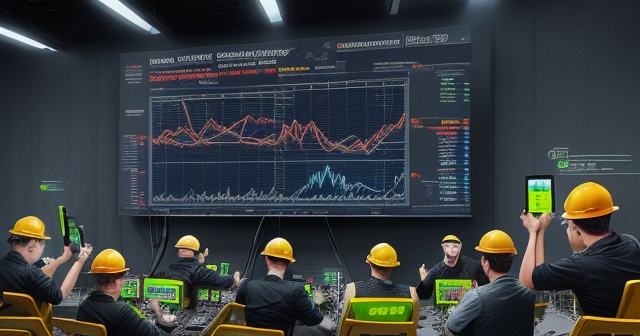 一位工人在礦業設施中工作