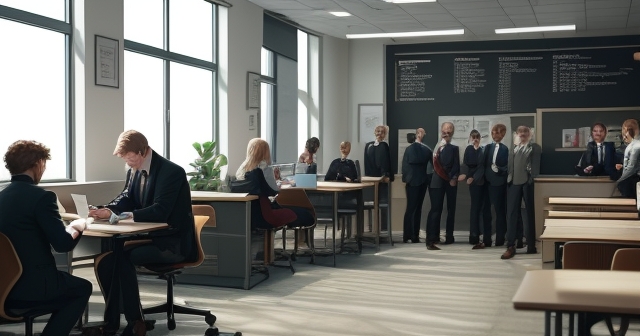 一位AI機器人與員工互動