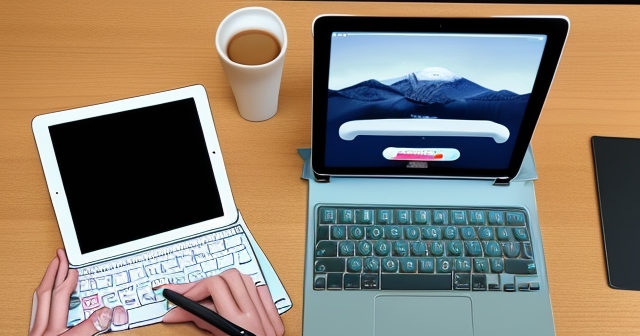 iPad 和 MacBook Air 並排擺放進行比較