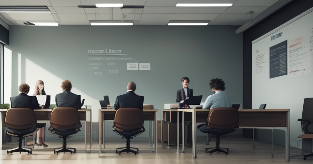 咖啡廳內幾個人正在討論失業問題