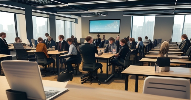 一間空蕩蕩的企業辦公室