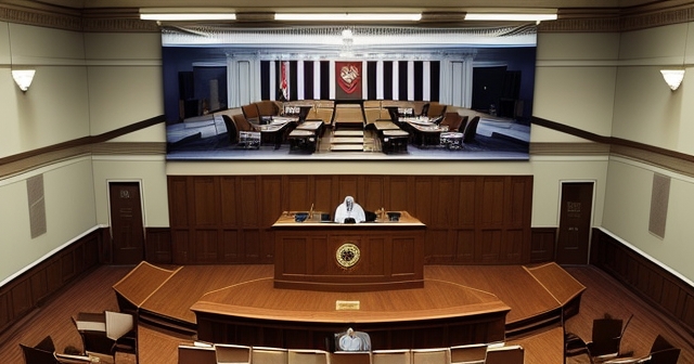 檢察官和律師在法庭上激烈辯論