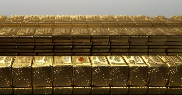 閃耀的黃金條作為避險資產