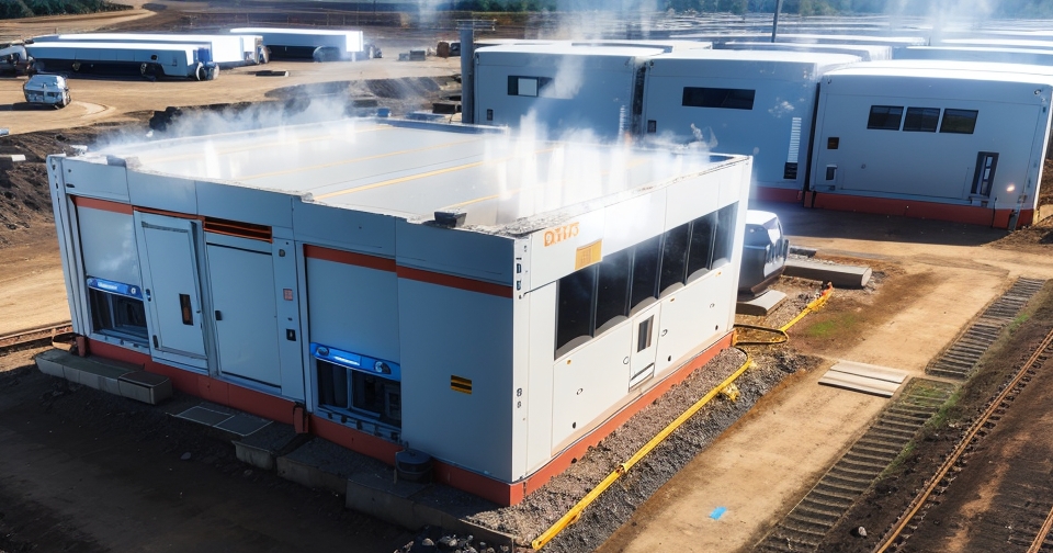 比特幣挖礦場，使用天然氣設備