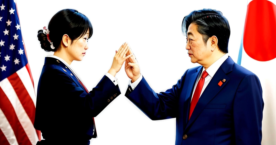 川普與石破茂會談情景