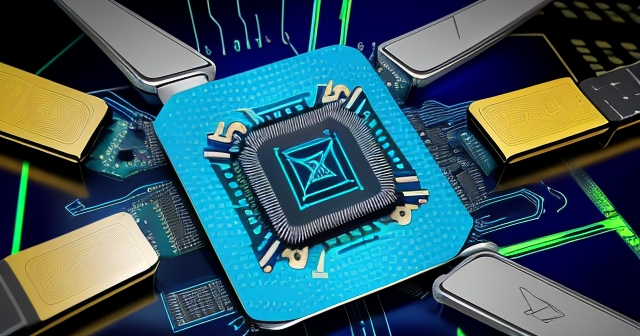 抽象代表科技競爭的插圖