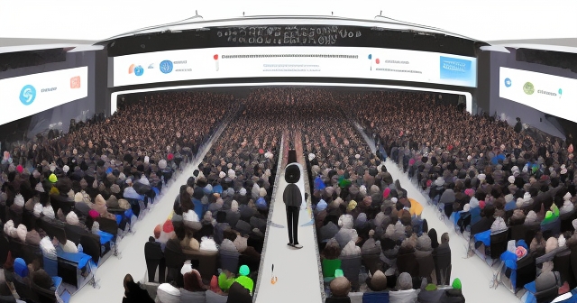 一幅插圖展示AI技術如何革新各行各業