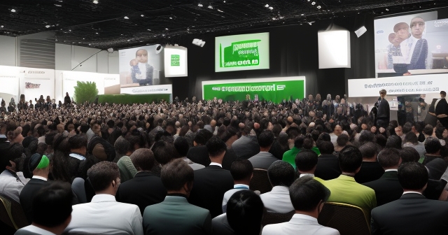 TechCrunch 會議現場的活動參與者