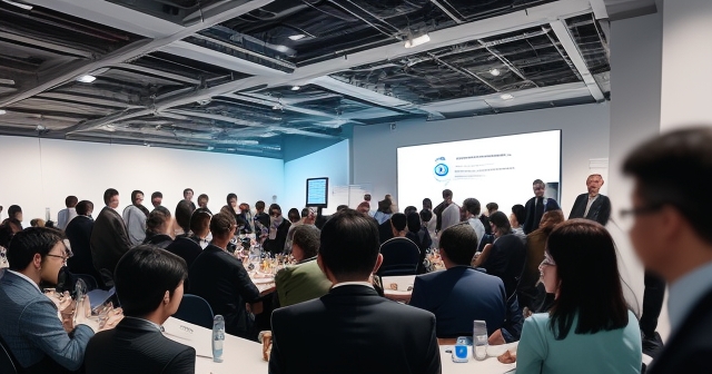 與會者在AI峰會中交流與學習