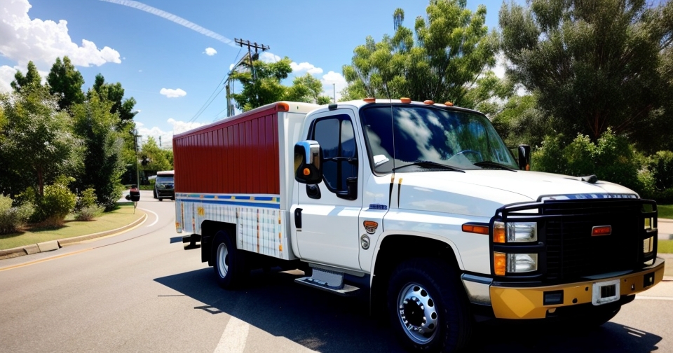 運送中的卡車停靠在休息站，遊戲主機消失後的場景。