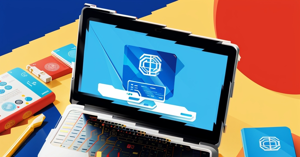 抽象數位金融插圖