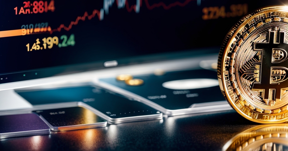 一位男子正在使用電腦進行加密貨幣交易