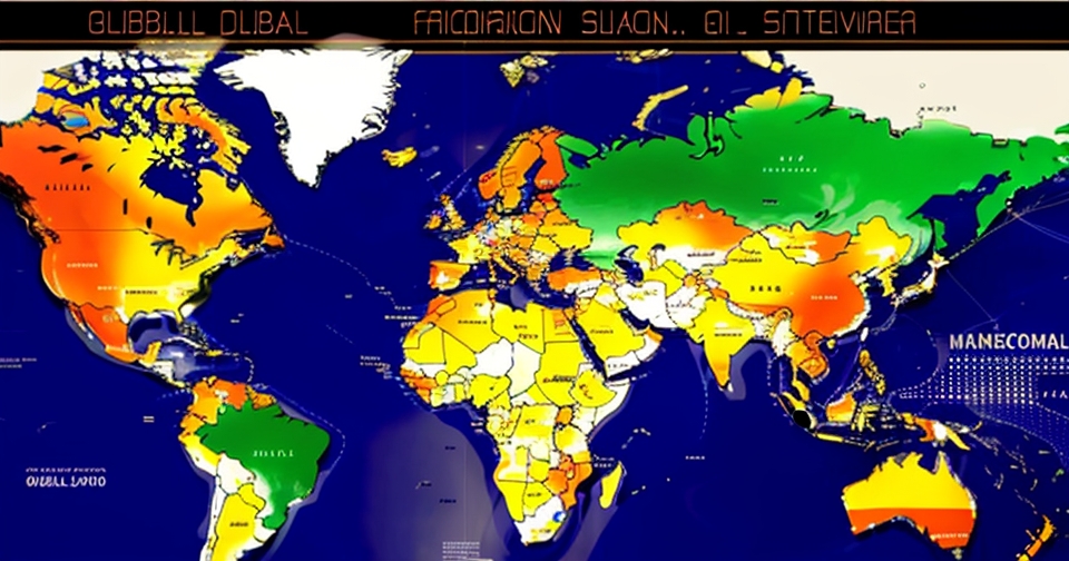 一張詳細的全球貿易地圖
