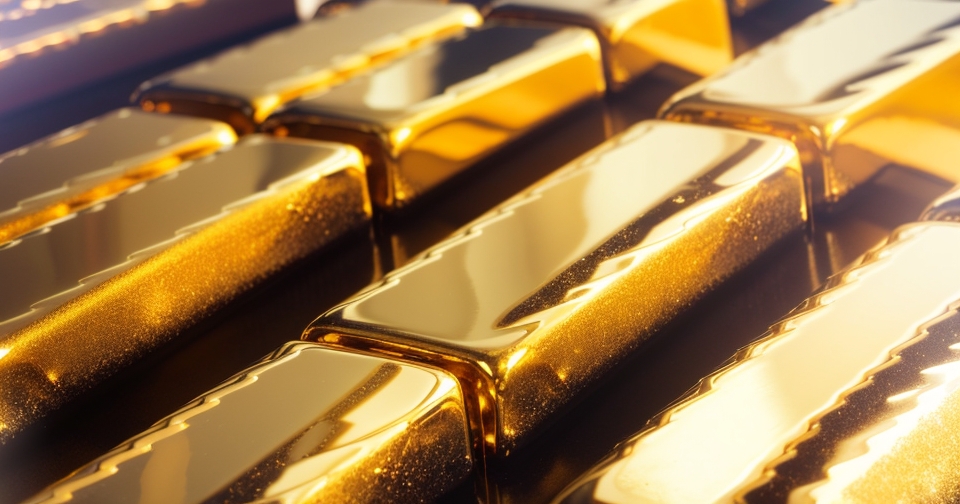 整齊堆疊的黃金條