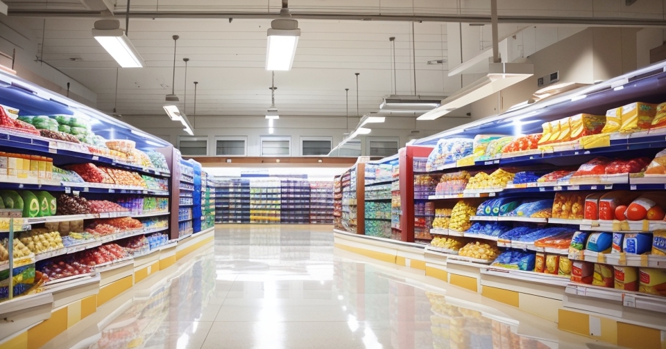 全食超市的空貨架