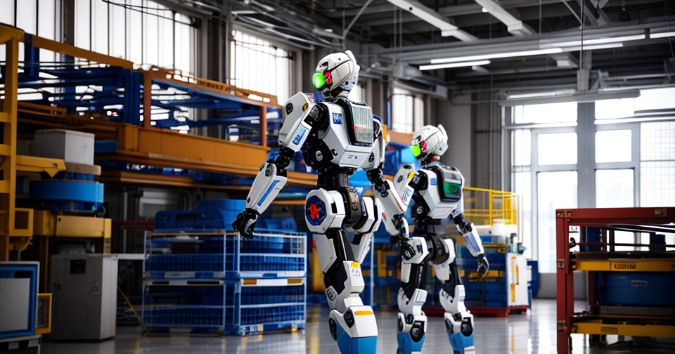 中國研發中心內的人形機器人測試