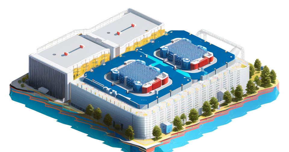 一座半導體工廠的插圖