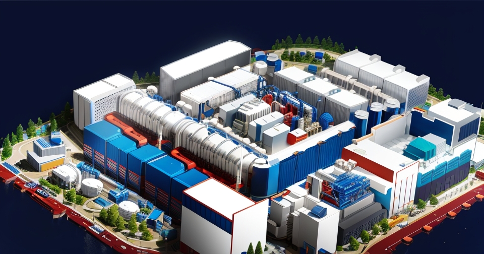 一座半導體工廠的插圖