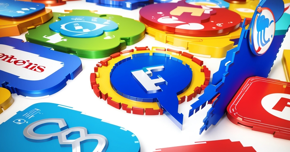 社群媒體混亂的插圖