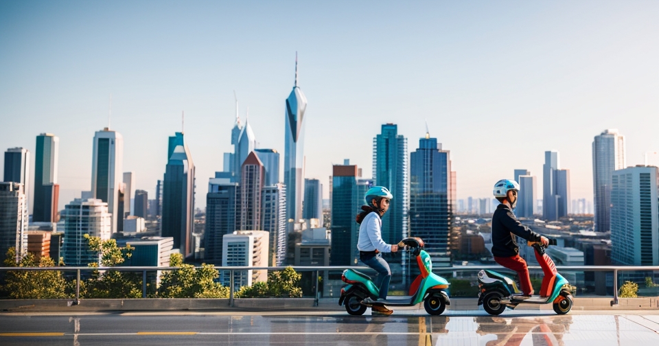 城市中電動滑板車的綠色出行方式