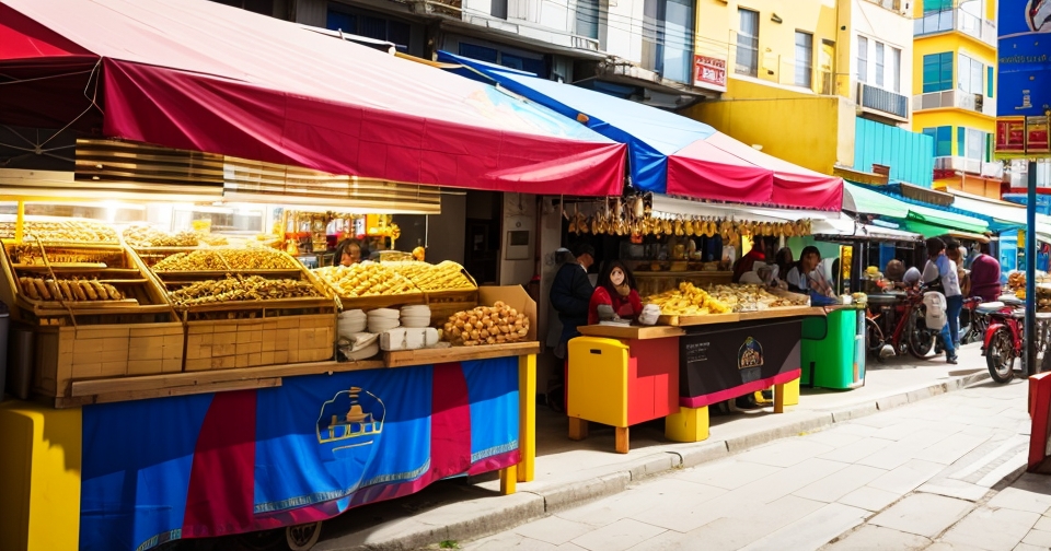 充滿活力的街頭美食場景