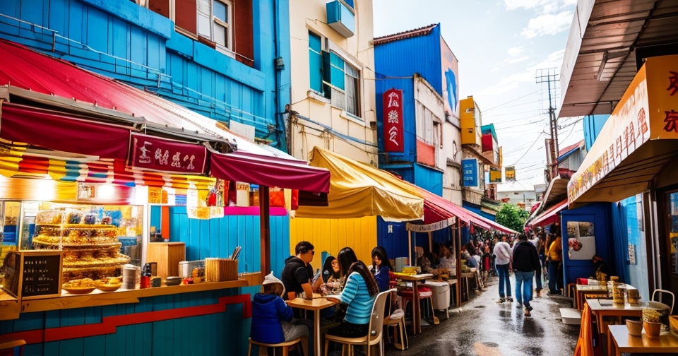 活力四射的街頭燒肉場景