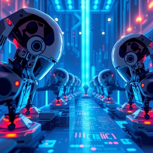 AI技術競賽的現場場景