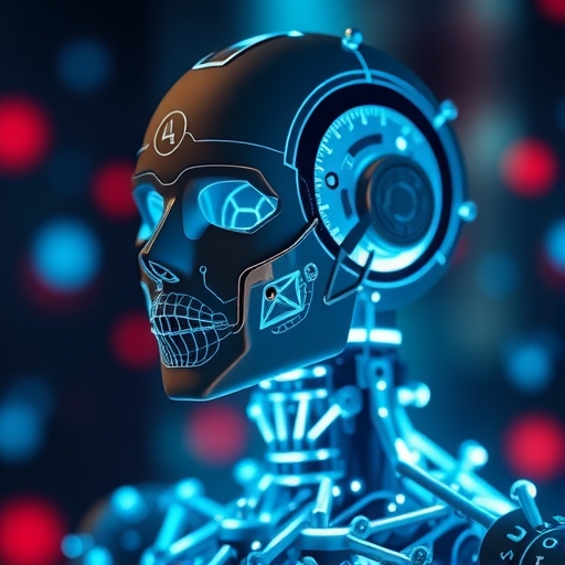 一位女子使用生物識別技術