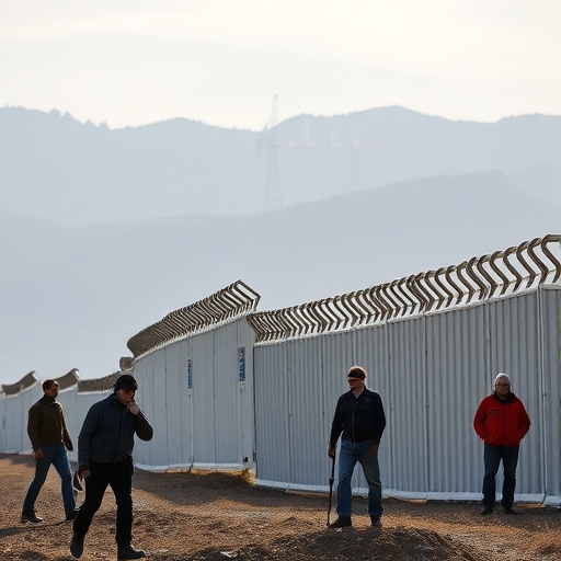 緊張的邊境對峙場面