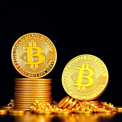 比特幣與黃金的比較圖表