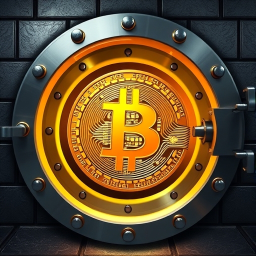 比特幣儲存在企業金庫中的展示