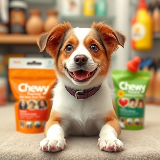 Chewy 線上寵物用品商店的產品展示