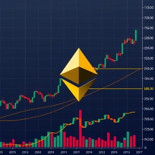 以太坊價格圖表，帶有槓桿指標