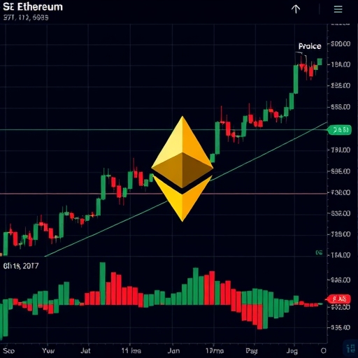 以太坊價格圖表，帶有槓桿指標