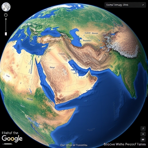 包含歷史影像的Google Earth介面