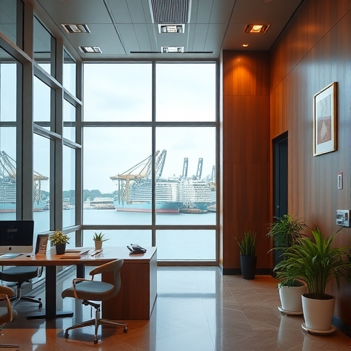 日本航運公司辦公室內部景觀