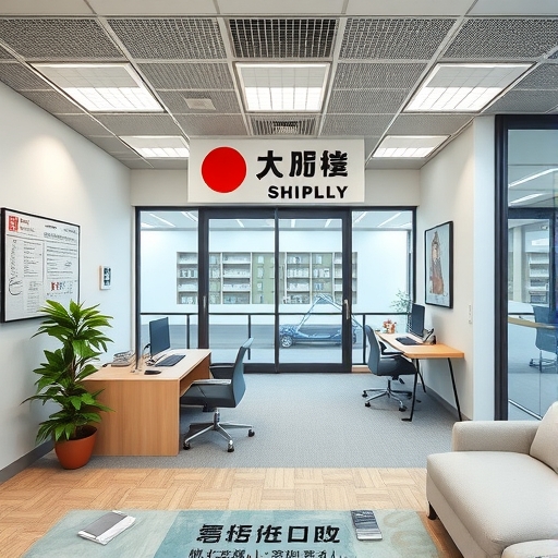 日本郵船辦公室外觀夜景