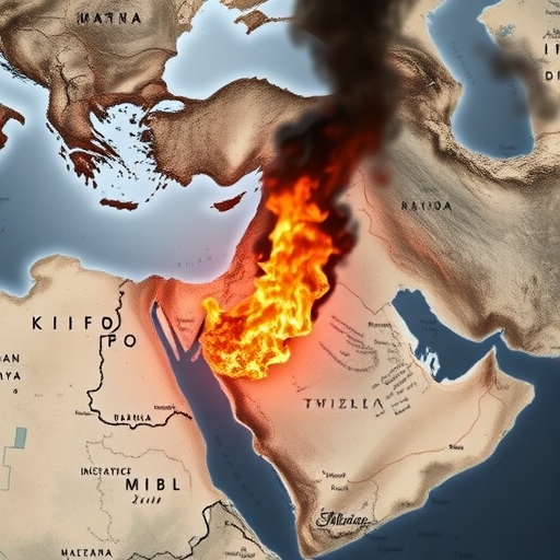 全球股市因中東衝突下挫的圖表