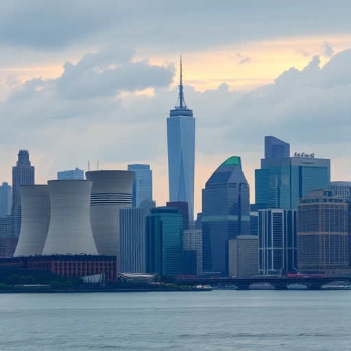 紐約天際線與核電廠