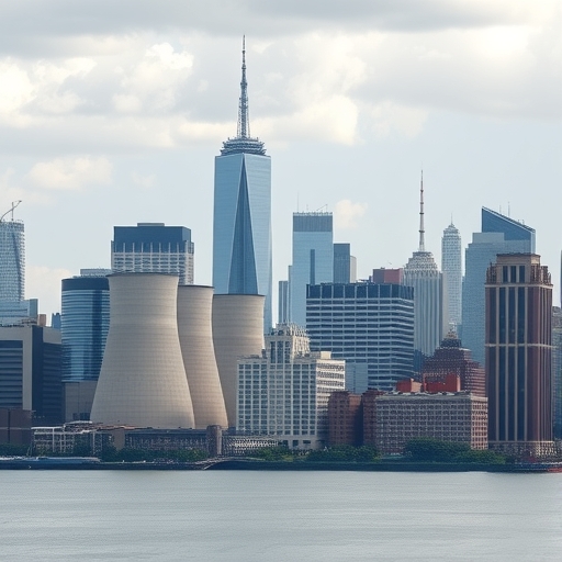 紐約天際線與核電廠