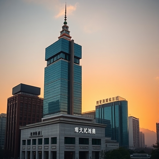 台北證券交易所在日落時分