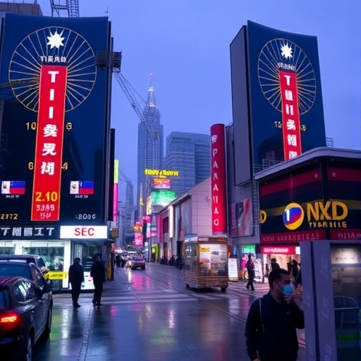 一位男子正在街頭交易股票