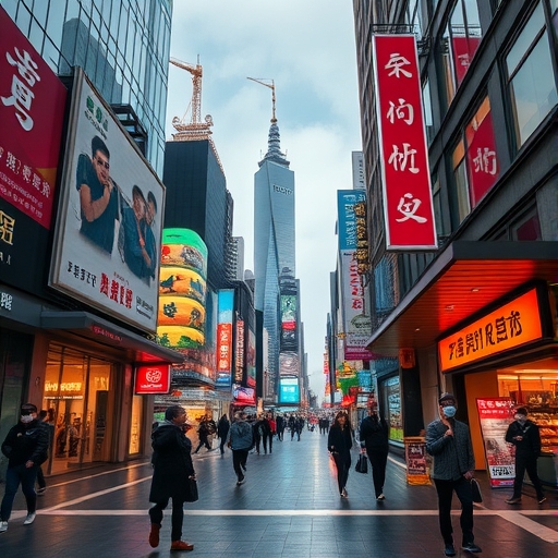 一位男子正在街頭交易股票