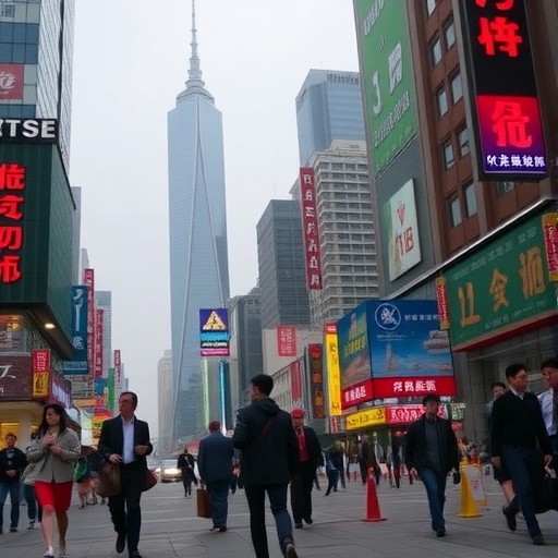 一位男子正在街頭交易股票