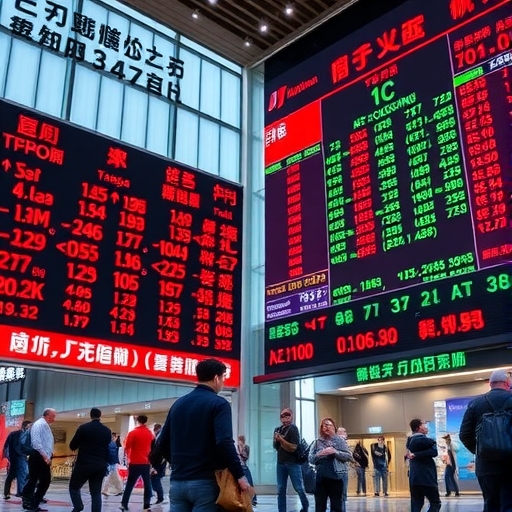 台灣股市活躍的交易現場圖