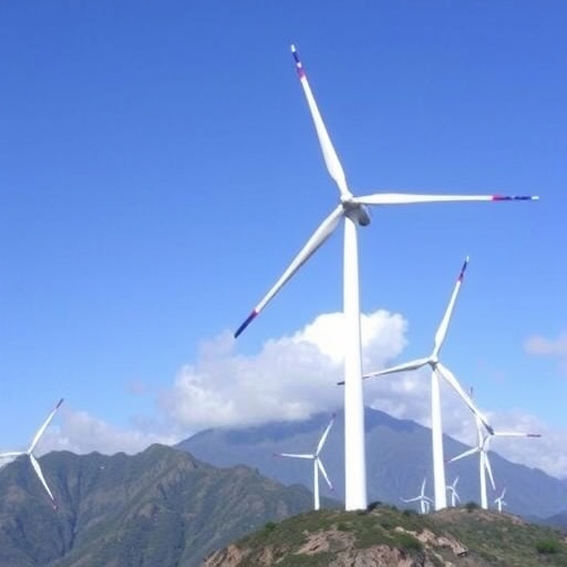 台灣風力發電機組運作