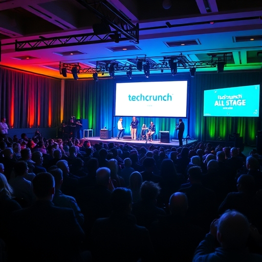 參與者在TechCrunch All Stage 活動中進行交流