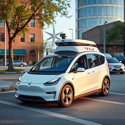 特斯拉自動駕駛計程車在奧斯汀街頭